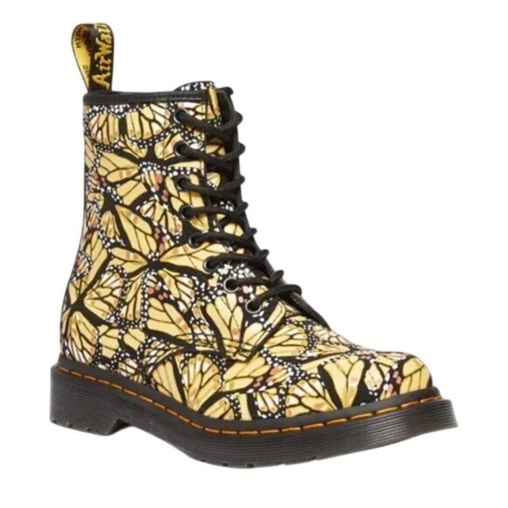 NEW Doc Dr. Martens 1460 Butterfly Print Lace Up Boots US 6 EU 37 UK 4